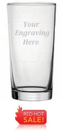 Conical 1 Pint Beer Glass  - Inc. FREE TEXT Engraving !<</em>